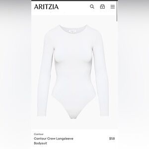 Aritzia Contour Crew Longsleeve Bodysuit Brand New White XL